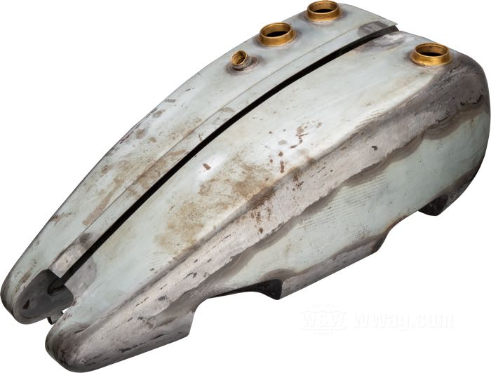 Benzin- und Öltanks von The Cyclery; passend für F und J Modelle 1925-1929; Stahlblech; Volumen: 14 l; erforderliche(r) Tankdeckel: Schraubgewinde 1.5”-24; erforderlicher Benzinhahn: 1/8” NPT; ersetzt OEM HD 3501-25 und 3502-25; Bruttogewicht: 14 kg