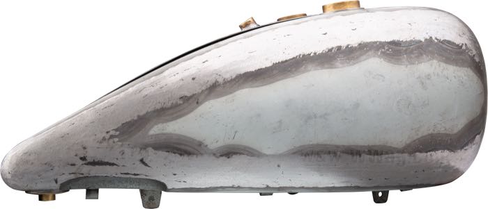 Gas and oil tanks by The Cyclery; fits V models 1930; sheet steel; volume: 13.5 l; required gas cap: screw-in 1.5”-24; required petcock: 1/8” NPT; gross weight: 14 kg