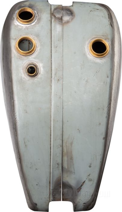 Gas and oil tanks by The Cyclery; fits V models 1934-1936; sheet steel; volume: 13.5 l; required gas cap: screw-in 1.5”-24; required petcock: 1/8” NPT; gross weight: 13.76 kg