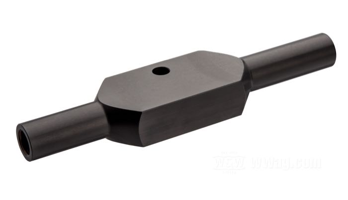 Pièce distributrice de CPV; pour Durite de frein; aluminium, noir, anodisé; longueur: 130 mm; filet raccord: 2 x 3/8”-24; poids brut: 10 g