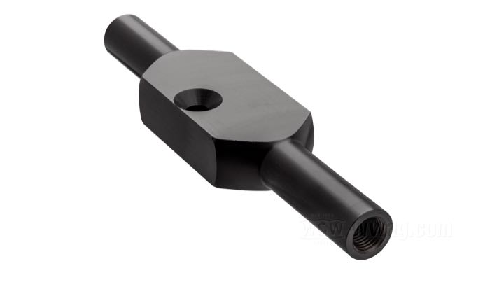 Pièce distributrice de CPV; pour Durite de frein; aluminium, noir, anodisé; longueur: 130 mm; filet raccord: 2 x 3/8”-24; poids brut: 10 g