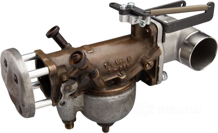 Kit conversion de Bates; pour Câble de tirage; pour carburateurs Linkert série M avec bride de 4 vis; adaptable à Knucklehead et Panhead 1940-1965; acier, parkerisé; avec collier de câble et ressort; Allemagne; CONSEIL: does not fit 1963-1965 cast aluminum manifoilds with reinforcement ribs (#27027-55A); poids brut: 93 g