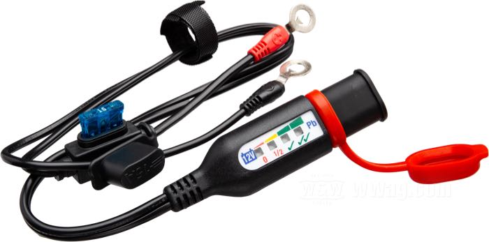 Cable del cargador de OptiMATE; para baterías de plomo; con orificios, enchufe y tapa; peso bruto: 115 g