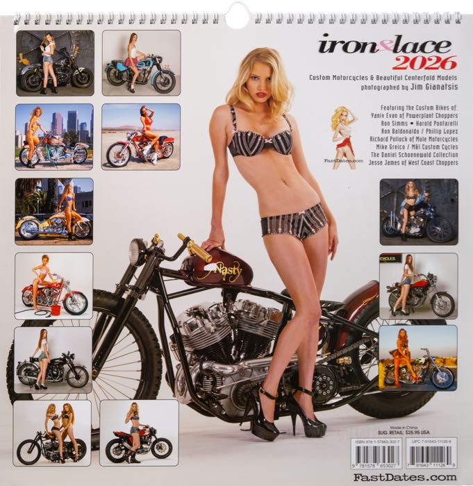 Calendrier »Iron & Lace 2026«; largeur x hauteur: 38 x 38 cm; poids brut: 360 g