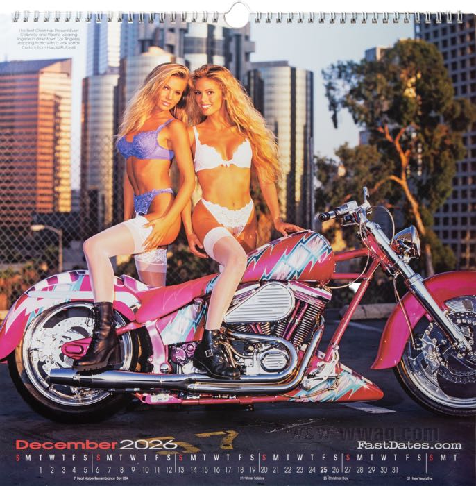 Calendrier »Iron & Lace 2026«; largeur x hauteur: 38 x 38 cm; poids brut: 360 g