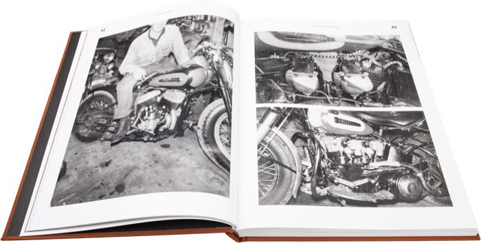 Book »The Wickline Speed Shop - Harley Legend in a Shoebox«; paper; width x height: 24 x 30 cm; by Thomas Rakes & Trey Burnart Hall; hardcover; black and white; 237 pages; English; ISBN: 9798218639006; Italy; gross weight: 1.71 kg