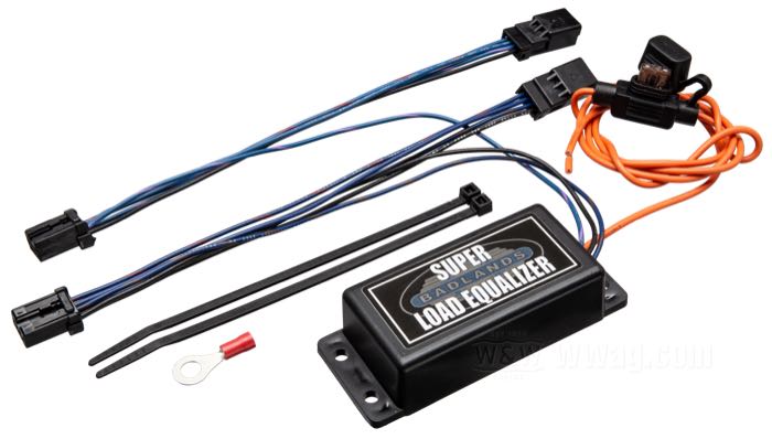 Load equalizer by Badlands; fits Sportster 2014-2020; 12 V; position: rear; USA; gross weight: 160 g