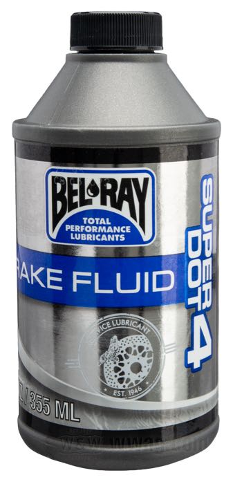 Líquido de freno »Super DOT 4« de Bel-Ray; 355 ml; reemplaza OEM HD 99953-99A, 41800219 y 41800773; peso bruto: 430 g