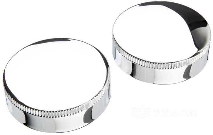 Gas cap »Eaton«; fits 1936 OHV, all models 1937-mid 1938; with EDM mark (Eaton Detroit Metal); steel, chrome-plated, rim height 18 mm, knurl height 5 mm; with vent; with rubber gasket; replaces OEM HD 3507-36, and 61103-36; gross weight: 198 g