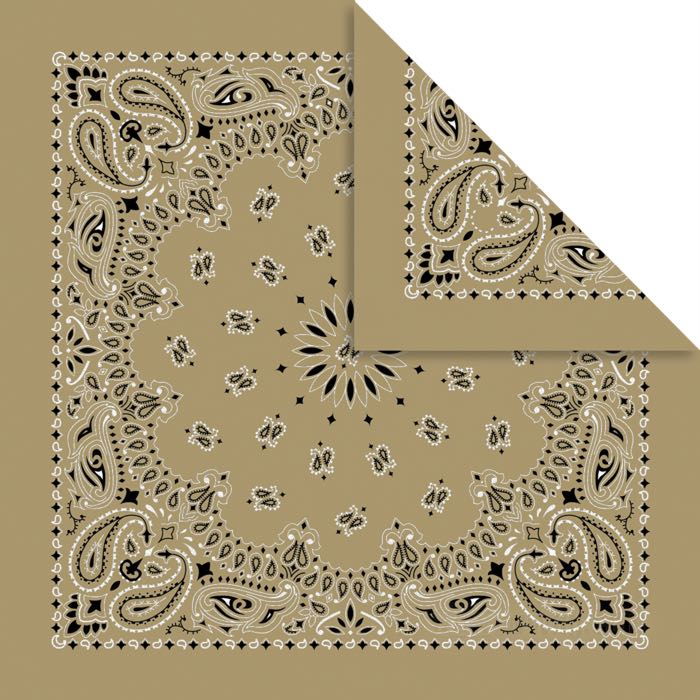 Bandana »Dallas« di Carolina Manufacturing; cotone, beige; lunghezza x larghezza: 55 x 55 cm; U.S.A.; peso lordo: 61 g