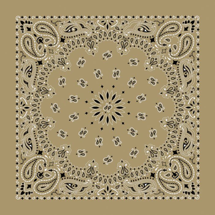Bandana »Dallas« di Carolina Manufacturing; cotone, beige; lunghezza x larghezza: 55 x 55 cm; U.S.A.; peso lordo: 61 g