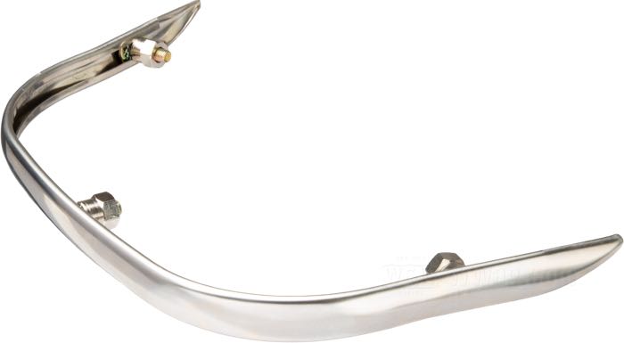Trim strip set; for Front fender; fits Big Twin 1949-1956; stainless steel, polished, position: lower end; replaces OEM HD 59207-49; gross weight: 56 g