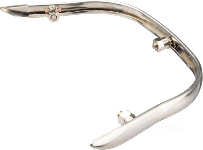 Trim strip set; for Front fender; fits Big Twin 1949-1956; stainless steel, polished, position: lower end; replaces OEM HD 59207-49; gross weight: 56 g