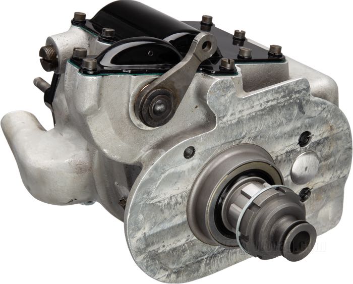 Transmission 4 vitesses de Samwel Supplies; adaptable à 45”/750cc Flathead modèles solo 1947-1952; alu coulé / acier; remplace OEM HD 33006-47; Europe; CONSEIL: Ces transmissions sont conçues pour des grilles de vitesses 1947→ (1er rapport en arrière).; poids brut: 10.36 kg