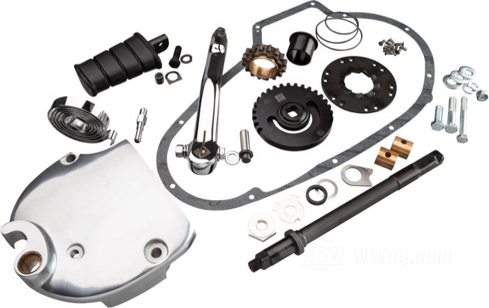 Kickerkit; passend für Sportster 1971-1972; Aluminiumguss / Stahl; Bruttogewicht: 4.2 kg