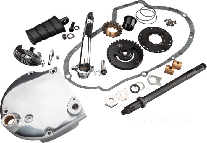 Kickerkit; passend für Sportster 1977-1978; Aluminiumguss / Stahl; Bruttogewicht: 4.7 kg