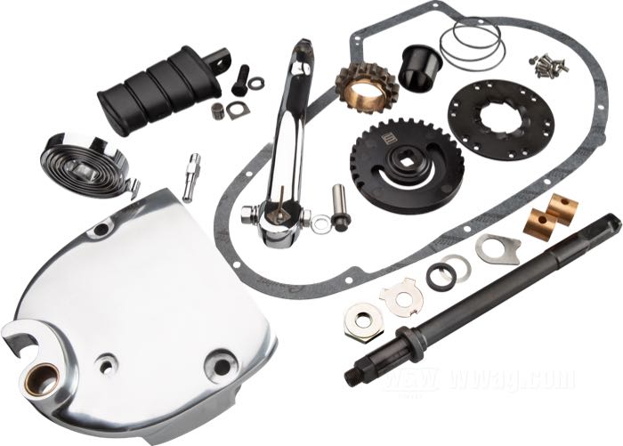 Kickerkit; passend für Sportster 1973-76; Aluminiumguss / Stahl; Bruttogewicht: 5.1 kg