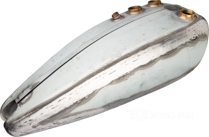 Gas and oil tanks by The Cyclery; fits 21” Singles 1926-1930, 45” V-Twins early 1929; sheet steel; volume: 11 l; required gas cap: screw-in 1.5”-24; required petcock: 1/8” NPT; replaces OEM HD 3501-26, and 3502-26; gross weight: 14.5 kg
