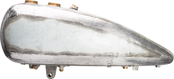 Gas and oil tanks by The Cyclery; fits 21” Singles 1926-1930, 45” V-Twins early 1929; sheet steel; volume: 11 l; required gas cap: screw-in 1.5”-24; required petcock: 1/8” NPT; replaces OEM HD 3501-26, and 3502-26; gross weight: 14.5 kg