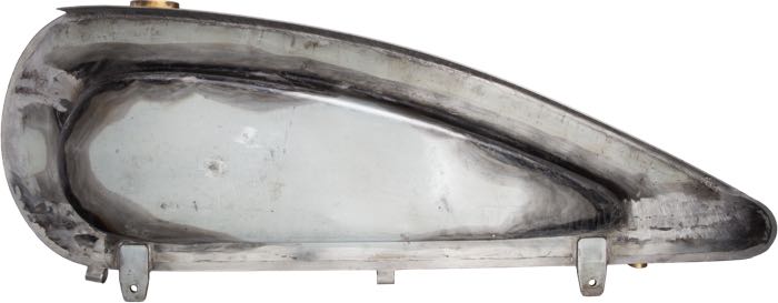 Gas and oil tanks by The Cyclery; fits H and Sport Solo models 1928-1929; sheet steel; volume: 13 l; required gas cap: screw-in 1.5”-24; required petcock: 1/8” NPT; replaces OEM HD 3501-28, and 3502-28; gross weight: 14.5 kg