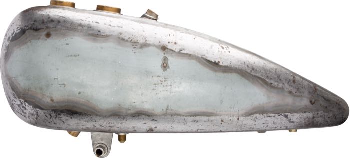 Gas and oil tanks by The Cyclery; fits H and Sport Solo models 1928-1929; sheet steel; volume: 13 l; required gas cap: screw-in 1.5”-24; required petcock: 1/8” NPT; replaces OEM HD 3501-28, and 3502-28; gross weight: 14.5 kg