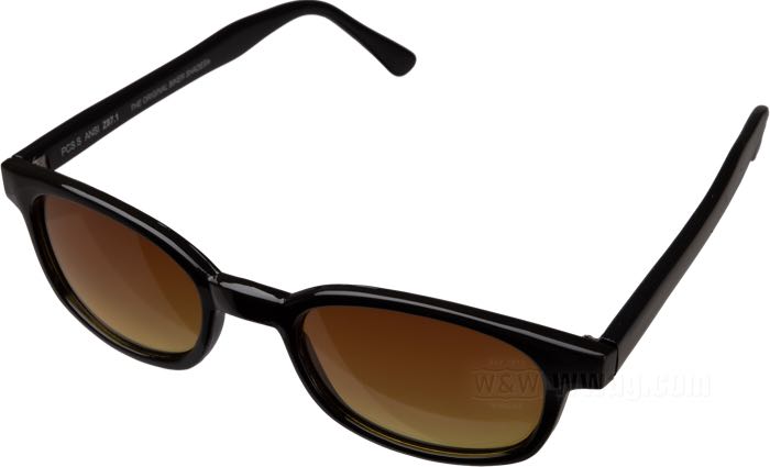 Occhiali da sole »X-KD’s« di Original KD’s; acetato; larghezza: 145 mm; materiale lenti: policarbonato; colore/tipo lenti: ambra; larghezza lenti G: 51 mm; con astuccio in tessuto; peso lordo: 36 g