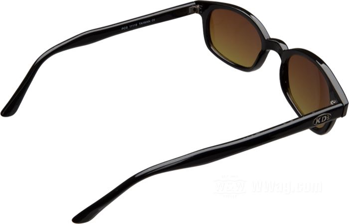 Occhiali da sole »X-KD’s« di Original KD’s; acetato; larghezza: 145 mm; materiale lenti: policarbonato; colore/tipo lenti: ambra; larghezza lenti G: 51 mm; con astuccio in tessuto; peso lordo: 36 g