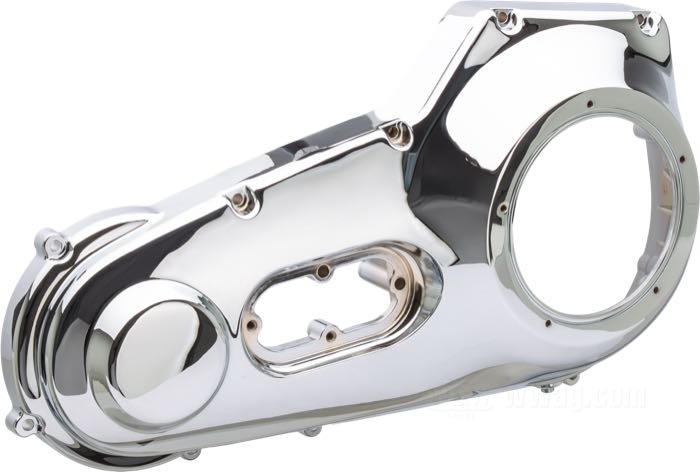 Coperchio primaria esterno; atto per Dyna 1999-2005 e Softail 1999-2006; alluminio fuso, cromato; rimpiazza OEM HD 60543-99B; peso lordo: 3.5 kg
