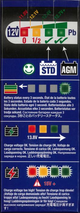 Cable del cargador de OptiMATE; para baterías de plomo; con orificios, enchufe y tapa; peso bruto: 115 g