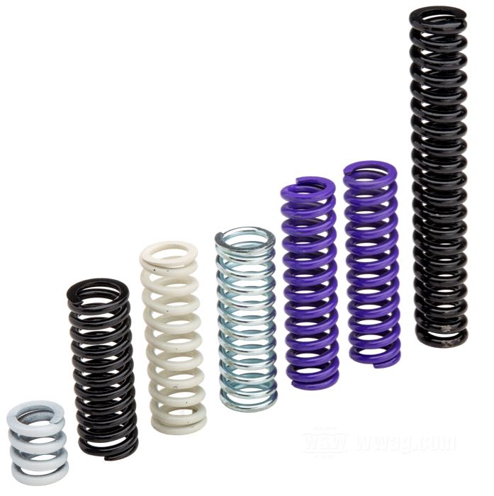 Spring kit by Colony; fits Knuckleheads 1936, all 1937-1957 Big Twins, and 1958→ Big Twins (solo seats only); spring steel; gross weight: 578 g