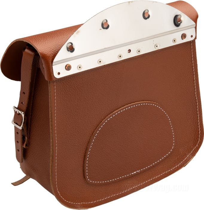 Alforjas »Knucklehead Style«; cuero de vaca, marrón; A x A x F: 36 x 30 x 13 cm; con half-moon mounting plate; Europa; peso bruto: 3.8 kg