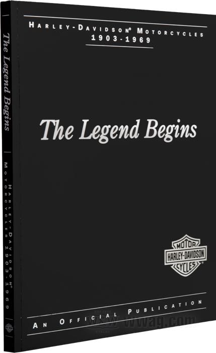 Livre »The Legend Begins«; papier; largeur x hauteur: 216 x 280 mm; par Sharon Bach, Ken Osterman; reliure souple; 234 pages; anglais; remplace OEM HD 99403-93A; poids brut: 901 g