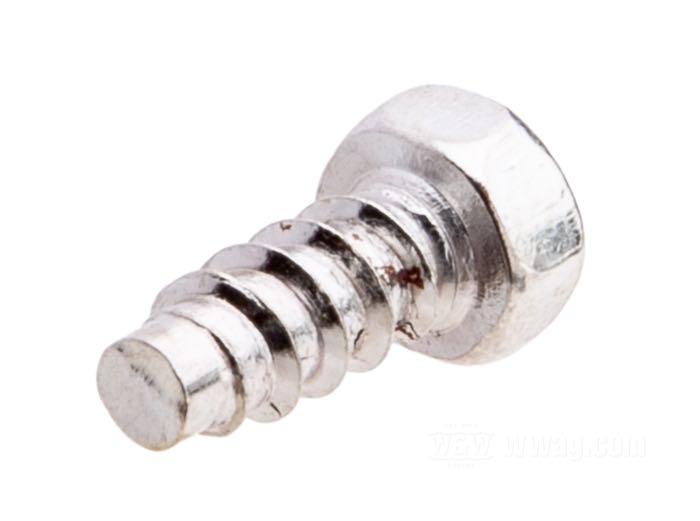 Schraube; für Verstärkungen der Kipphebelbleche; passend für Knucklehead 1939-1947; Stahl, verchromt; Sechskantkopf mit Kreuzschlitz; Schlüsselgröße: 5/16 ”; ersetzt OEM HD 179-39 und 3477; Bruttogewicht: 10 g