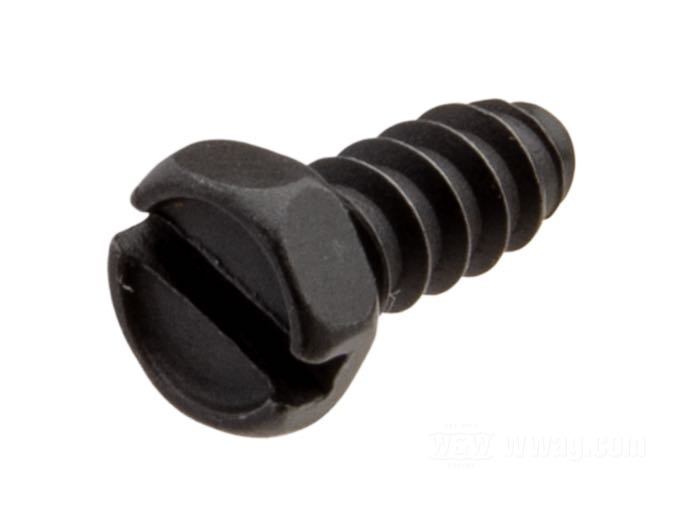 Schraube; für Verstärkungen der Kipphebelbleche; passend für Knucklehead 1939-1947; Stahl, parkerisiert; Sechskantkopf mit Schlitz; Schlüsselgröße: 5/16 ”; ersetzt OEM HD 179-39 und 3477; Bruttogewicht: 10 g