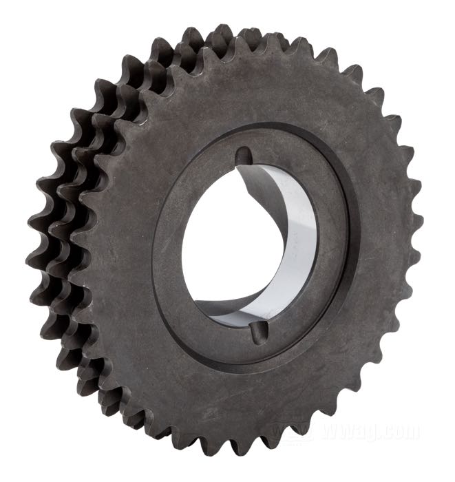 Pignone motore; atto per XL 1967-1976; acciaio; tipo d'albero: dentellato; numero di denti: 34; rimpiazza OEM HD 40273-67