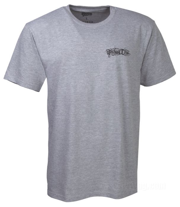 von Wrecking Crew; Baumwolle 200 g/m², grau, 3-Farb-Druck hinten; Größe: S; Bruttogewicht: 240 g
