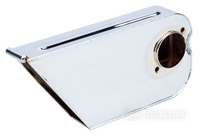 Air horn by The Cyclery; fits Flathead 1935; chrome-plated; replaces OEM HD 1406-35A; Europe; gross weight: 530 g