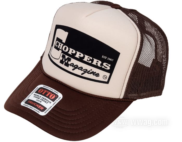 Cap »Chroppers Magazine Badge«; polyester fabric, brown / beige / black; gross weight: 62 g