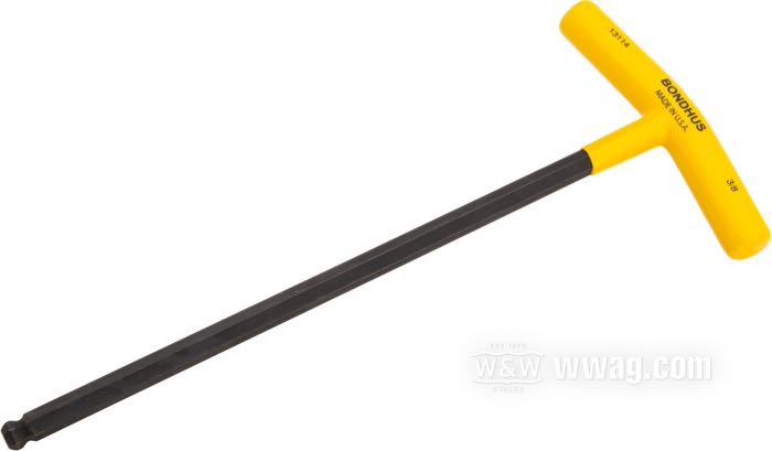 Hex wrench by Bondhus; Protanium high torque steel; SAE; wrench size: 3/8”; gross weight: 480 g