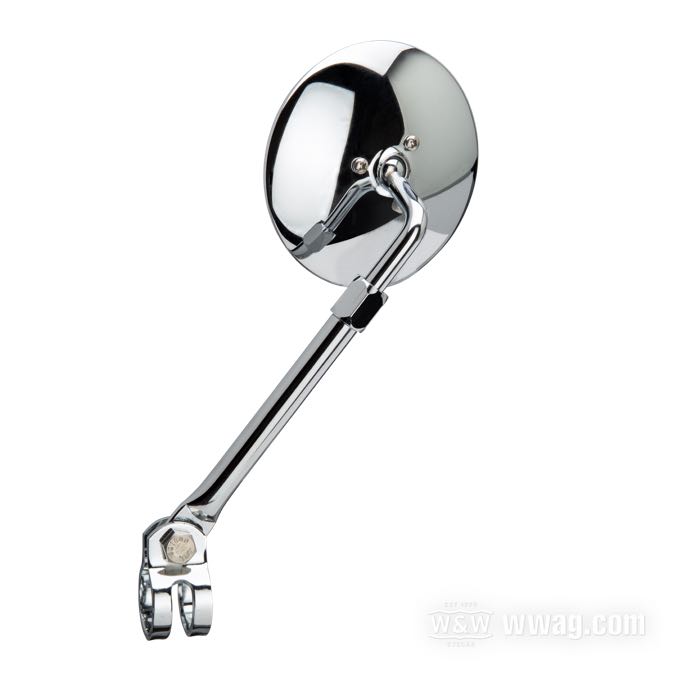Retrovisore »Buco Style«; acciaio, cromato, lunghezza braccetto: 175-250 mm; Ø 4”; per manubri del Ø: 1 ”; Punto installazione: sinistro e destro; peso lordo: 473 g