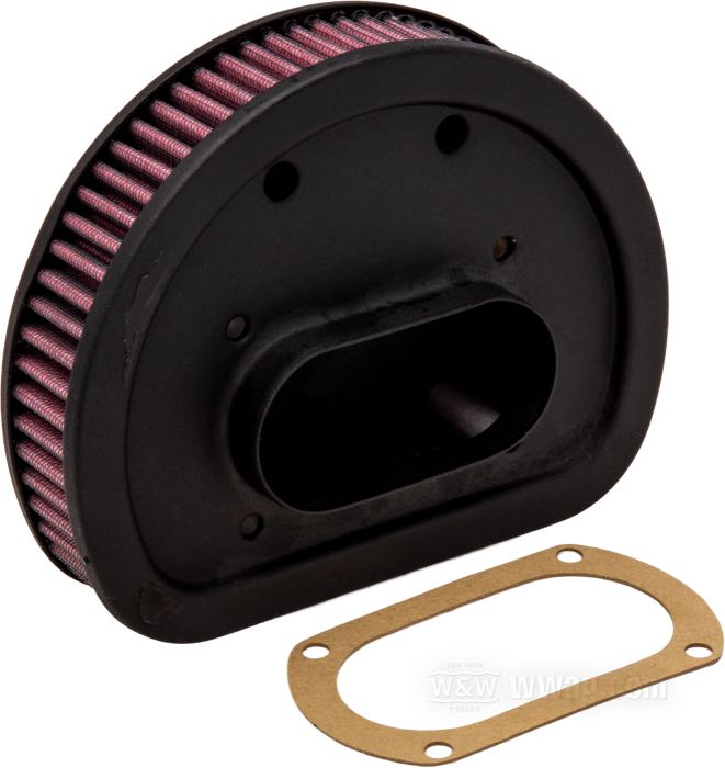Elemento filtrante di K&N; atto per FLHRI, FLHTI, FLTI e FLHRTI 1999-2001; gomma / cotone / acciaio; rimpiazza OEM HD 29462-99; peso lordo: 650 g