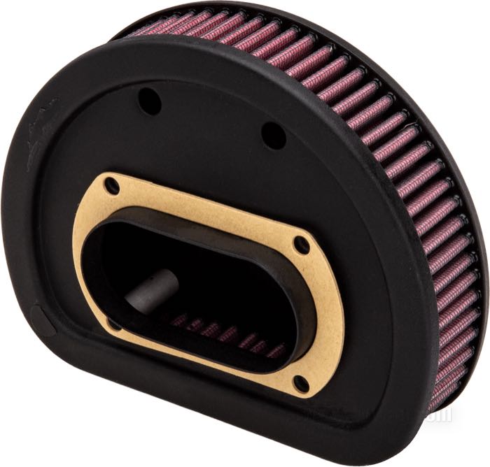 Elemento filtrante di K&N; atto per FLHRI, FLHTI, FLTI e FLHRTI 1999-2001; gomma / cotone / acciaio; rimpiazza OEM HD 29462-99; peso lordo: 650 g