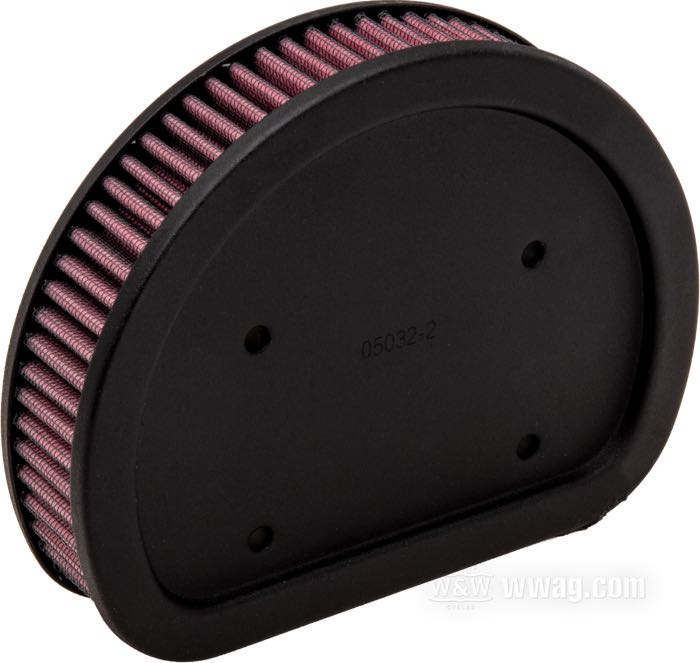 Elemento filtrante di K&N; atto per FLHRI, FLHTI, FLTI e FLHRTI 1999-2001; gomma / cotone / acciaio; rimpiazza OEM HD 29462-99; peso lordo: 650 g