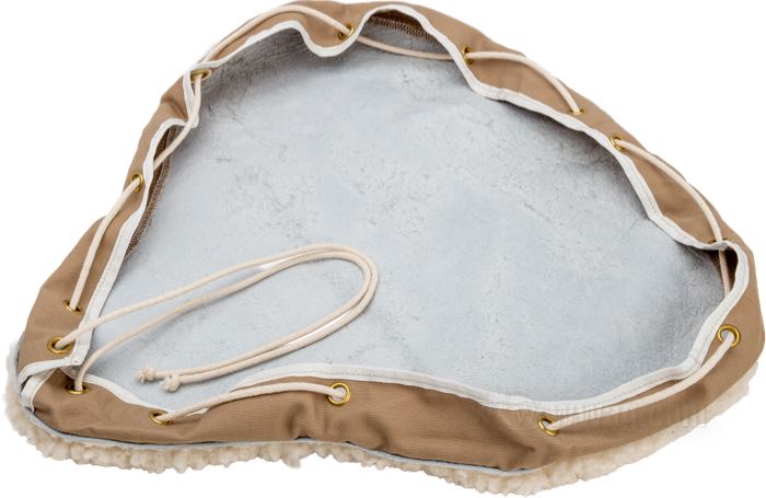 Funda de asiento de The Cyclery; zamarra, blanco; largo x ancho: 460 x 460 mm; Europa; peso bruto: 422 g