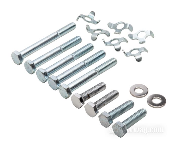 Kit de montaje de Colony; para Carter primaria interior; apropiado para Dyna 1994-1998, Softail 1994-1999 / Softail 1986-1993, Dyna 1991-1993; acero, cincado / cromado; reemplaza OEM HD 33318-85, 2932, 6016, 4086 y 858; EE. UU.; peso bruto: 210 g