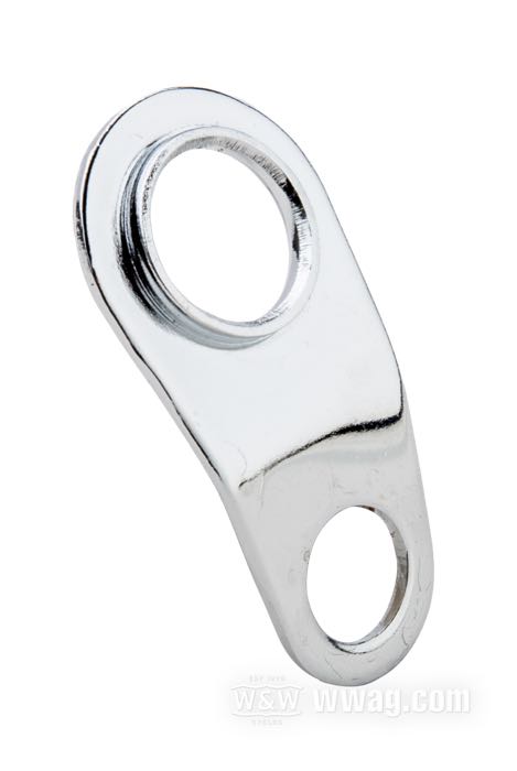 Cable and hose guide; for Clutch cable; fits FLH 4-speed 1968-1984; steel, chrome-plated; replaces OEM HD 38623-68T; gross weight: 10 g