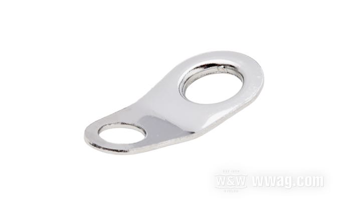 Cable and hose guide; for Clutch cable; fits FLH 4-speed 1968-1984; steel, chrome-plated; replaces OEM HD 38623-68T; gross weight: 10 g