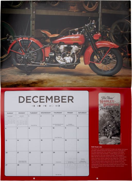Kalender »Motorbooks Harley-Davidson Motorcycles 2026«; Papier; Breite x Höhe: 43 x 30 cm; farbig; Bruttogewicht: 340 g