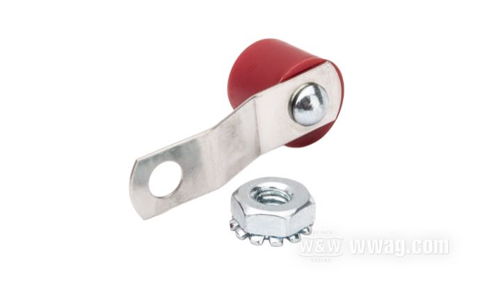 Interruttore »KSL« di Morris Magneto; acciaio inox / plastica; lunghezza x larghezza: 33 x 8.2 mm; con dado; peso lordo: 13.8 g