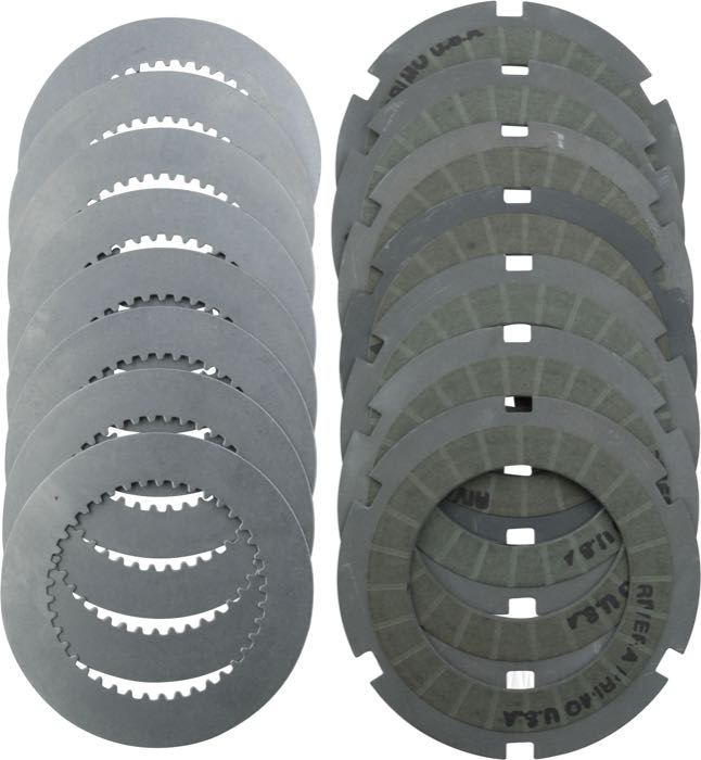 Kupplungsscheibensatz von Rivera Primo; für Rivera Pro-Clutch; 7 Reibscheiben & 8 Stahlscheiben; Bruttogewicht: 2.22 kg